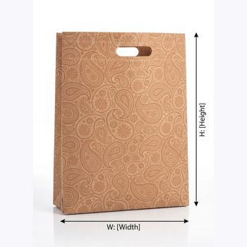 ساک دستی پارچه ای طرح ترمه مدل عطف دار پاکتی- 35 در45در10 -60گرم