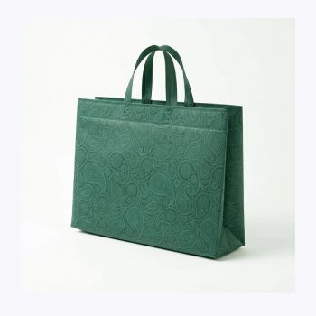 ساک دستی پارچه ای طرح ترمه مدل عطف دار پاکتی - 45در35در10 افقی - 60گرم