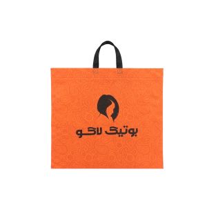 ساک دستی طرح ترمه فلت دسته زنبیلی 50در 40 - 60گرم