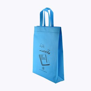 ساک دستی پارچه ای مدل باکس پاکتی(عطف دار) - 30 در40در10 - 60گرم